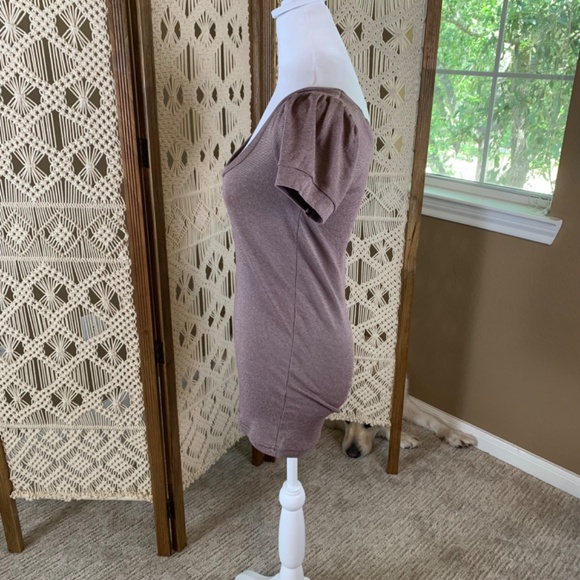 Michael Stars short sleeve low scoop neck puff t-shirt OSFM - Picture 4 of 7